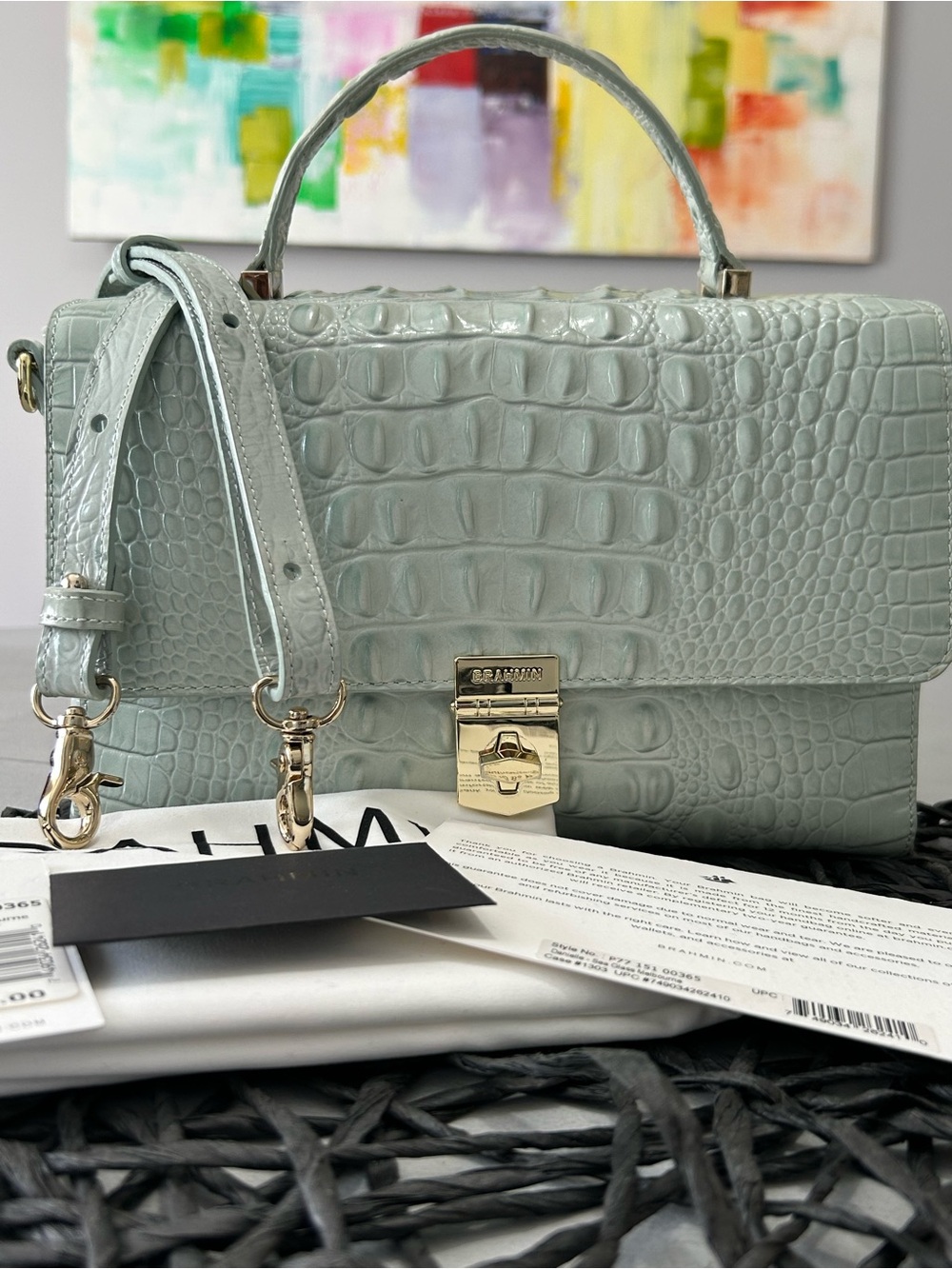 👒 Brahmin Danielle Sea Glass Melbourne Satchel Crossbody